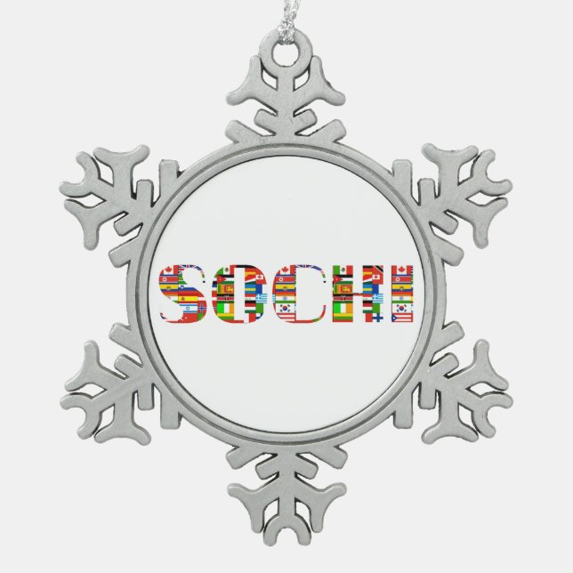 Ornement Flocon De Neige 2014 : Sotchi (Devant)