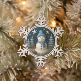 Ornement Flocon De Neige 3d Snowman Christmas Gift Ornament
