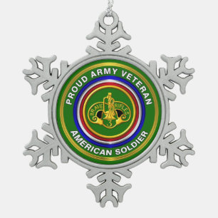 Ornement Flocon De Neige 3e Noël de garde de la cavalerie blindée