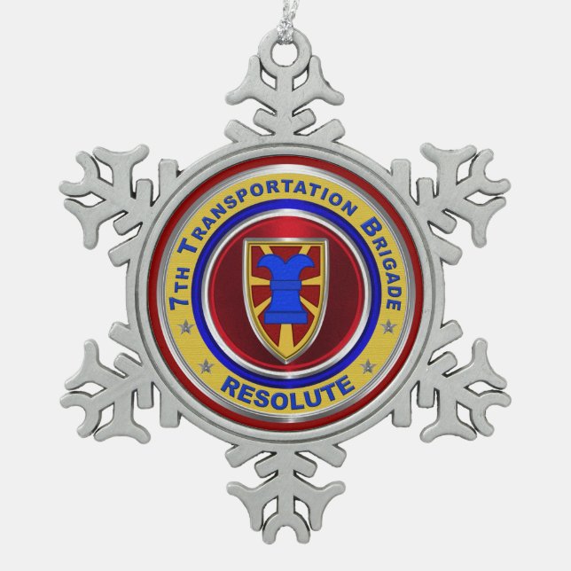 Ornement Flocon De Neige 7e brigade des transports Noël (Devant)