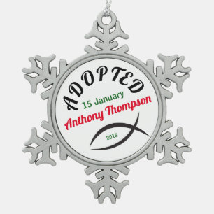 Ornement Flocon De Neige Adopté dans une famille chrétienne !