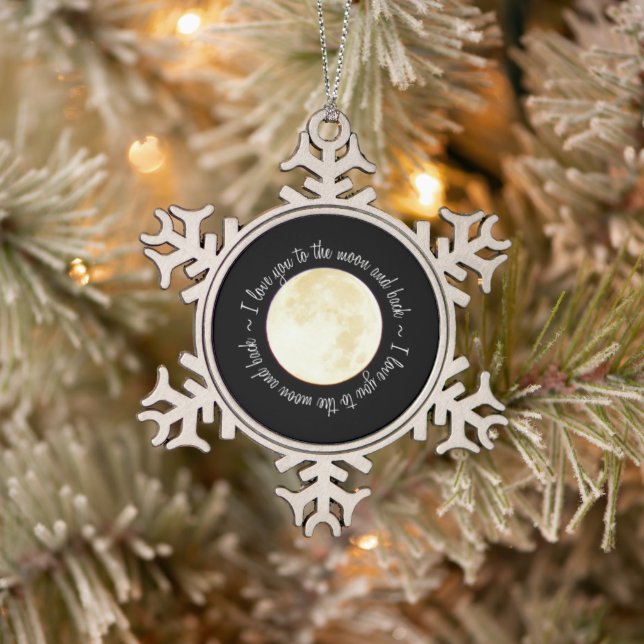 Ornement Flocon De Neige Aimez-vous à la lune (Arbre)