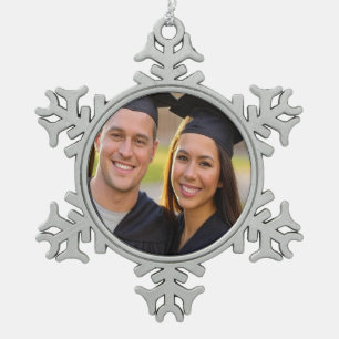 Ornement Flocon De Neige Ajouter une photo de remise de diplômes Personnali