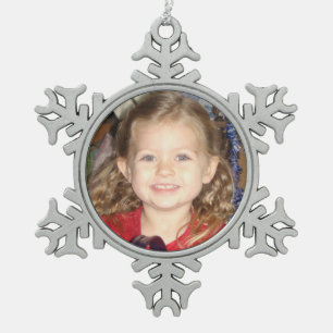 Ornement Flocon De Neige Ajoutez la photo de votre enfant à cela