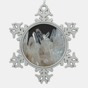 Ornement Flocon De Neige Amas de Quartz Energie Cristalline