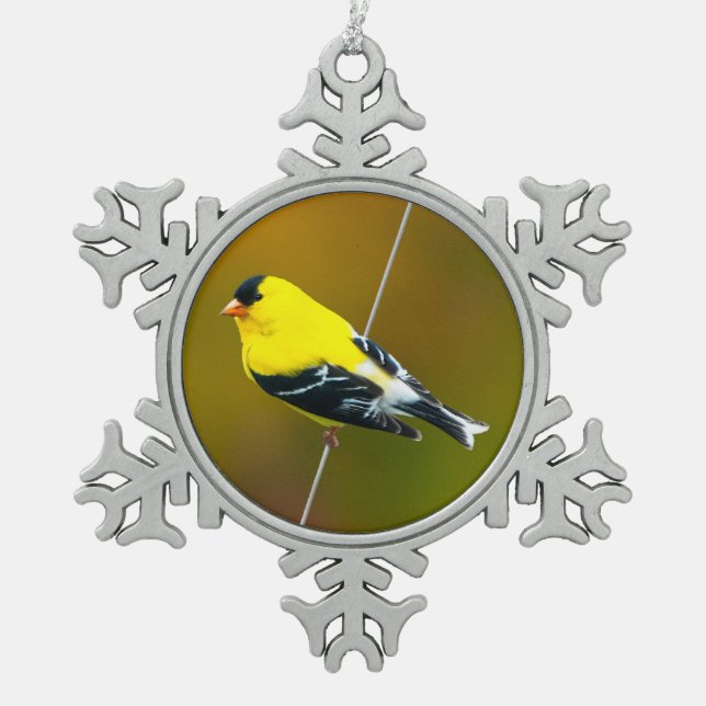 Ornement Flocon De Neige American Goldfinch - Photo originale (Devant)