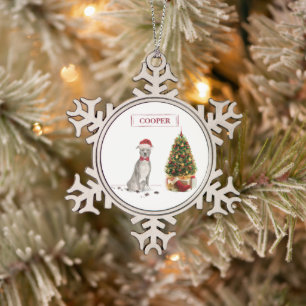 Ornement Flocon De Neige American Staffordshire Terrier Funny Christmas Dog
