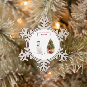 Ornement Flocon De Neige American Staffordshire Terrier Funny Christmas Dog