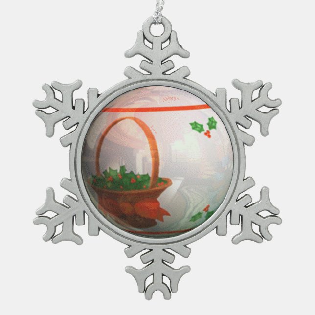 Ornement Flocon De Neige ampoule blanche de Noël (Devant)