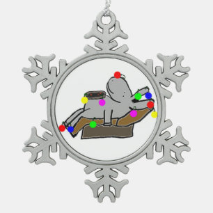Ornement Flocon De Neige âne de Noël