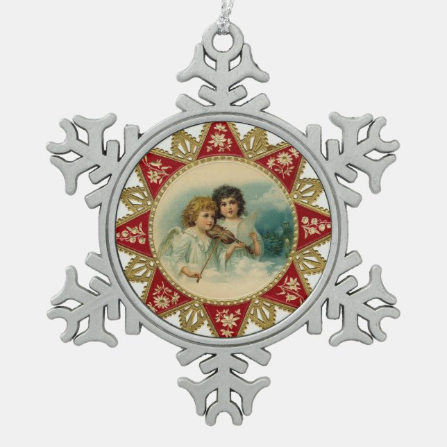 ORNEMENT FLOCON DE NEIGE ANGELS STAR MUSICAL (Devant)