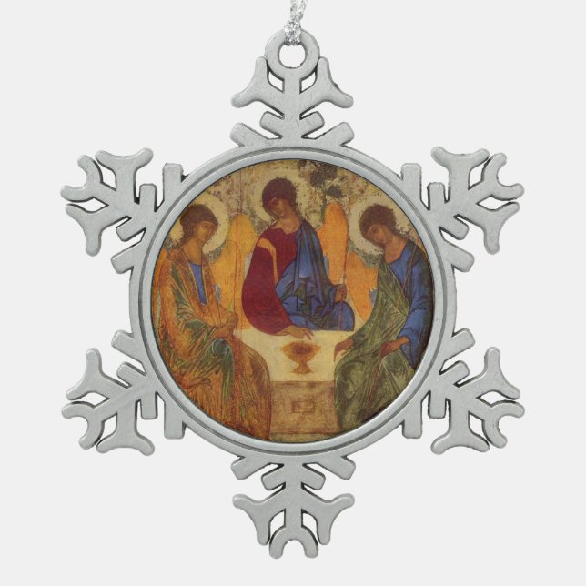 Ornement Flocon De Neige Anges de la Trinité à Mamré  (Devant)
