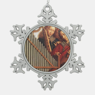 ORNEMENT FLOCON DE NEIGE ANGES MUSICAUX