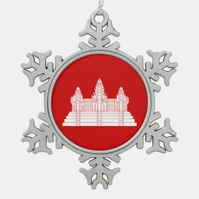 Ornement Flocon De Neige Angkor Vat Ver.2.0. Temple khmer (Devant)