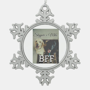 Ornement Flocon De Neige Animaux de compagnie amis besties ajouter nom anim