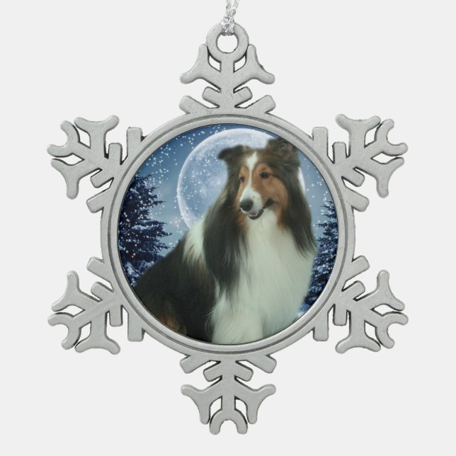 Ornement Flocon De Neige Anneau de Noël (Devant)