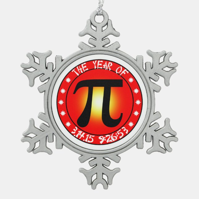 Ornement Flocon De Neige Année du Pi 3/14/15 9:26:53 (Devant)