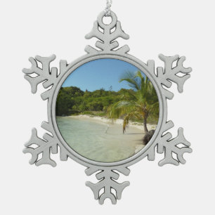 Ornement Flocon De Neige Antiguan Beach Beautiful Tropical Landscape