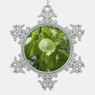 Ornement Flocon De Neige Arbre vert Feuille à bouleau printanier