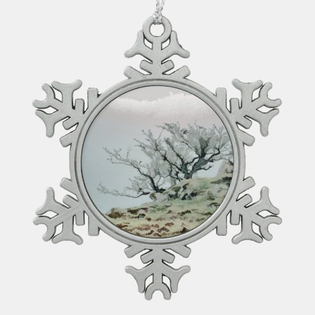ORNEMENT FLOCON DE NEIGE ARBRES (Devant)