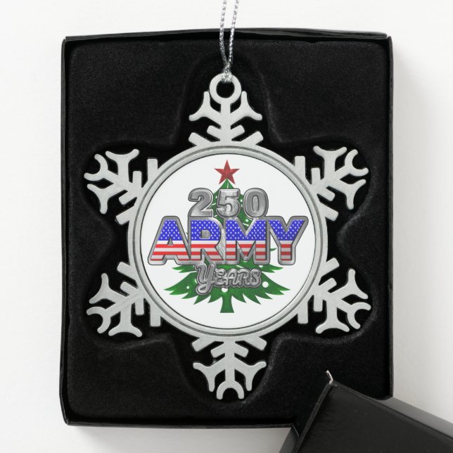 ORNEMENT FLOCON DE NEIGE ARMÉE 250 ANS (Boîte)