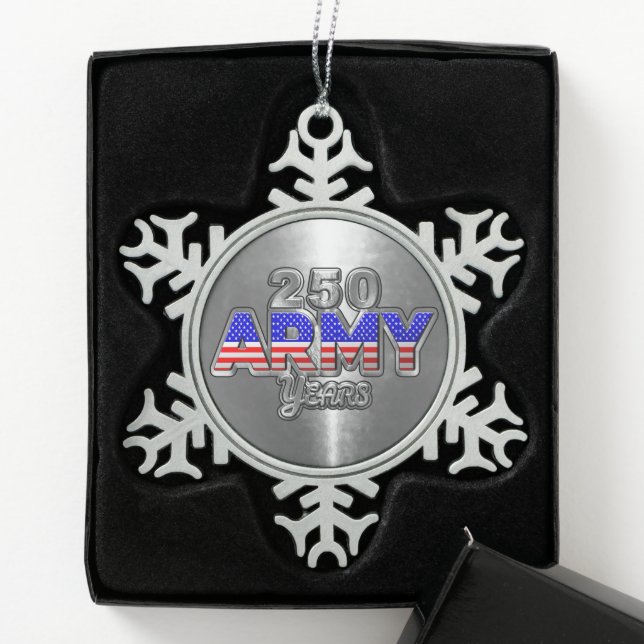 ORNEMENT FLOCON DE NEIGE ARMÉE 250 ANS (Boîte)
