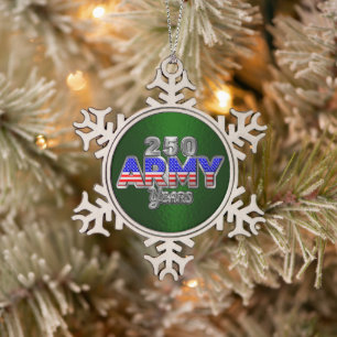 ORNEMENT FLOCON DE NEIGE ARMÉE 250 ANS