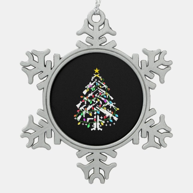 Ornement Flocon De Neige Armes de Noël Ornement (Devant)