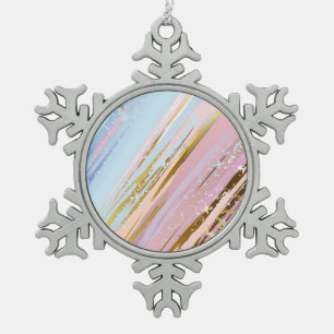 Ornement Flocon De Neige Arrière - plan rose texturé