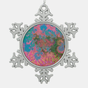 Ornement Flocon De Neige Art abstrait fractal de récif corallien