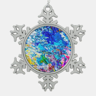 Ornement Flocon De Neige Art de la palette de couleurs