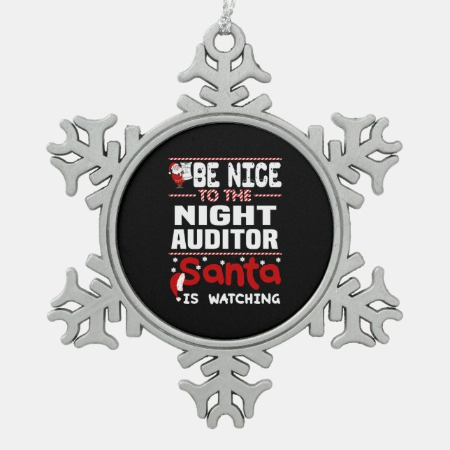 Ornement Flocon De Neige Auditeur de nuit (Devant)