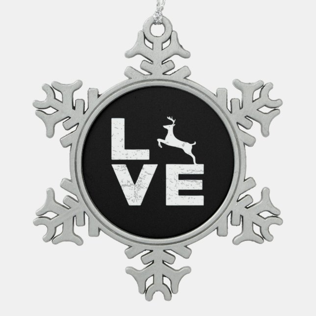 Ornement Flocon De Neige Awesome Deer Lover Trendy Aesthetic Design  (Devant)