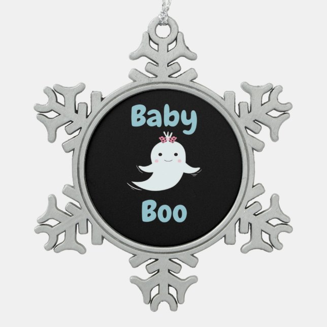 Ornement Flocon De Neige Baby Boo Cute Halloween Cadeau Enfants Ou Couples (Devant)