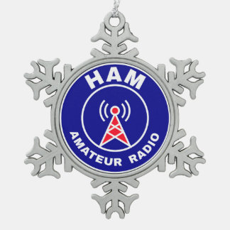Ornement Flocon De Neige Badge d'opérateur radio amateur HAM Signaux d'hive