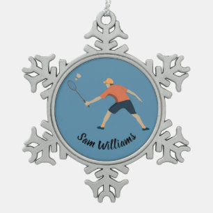 Ornement Flocon De Neige Badminton