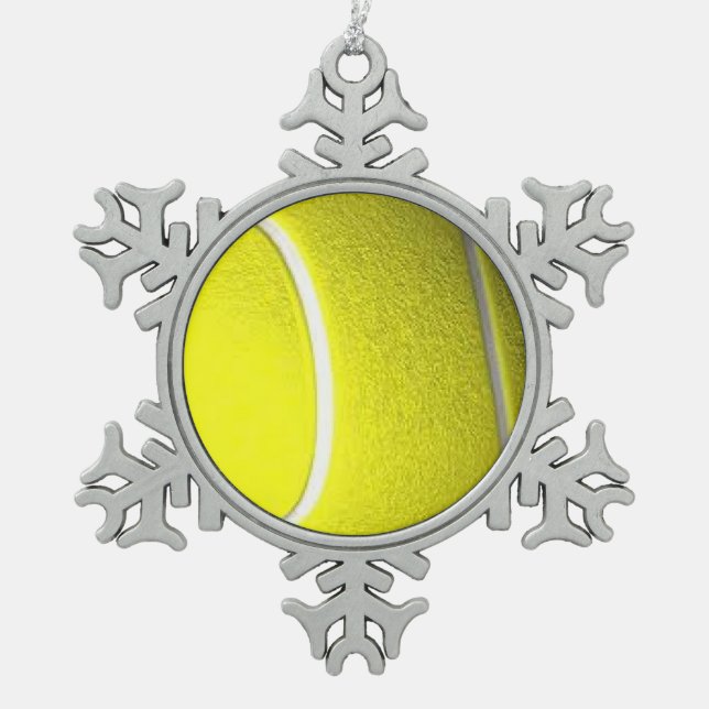 Ornement Flocon De Neige Ball de tennis (Devant)