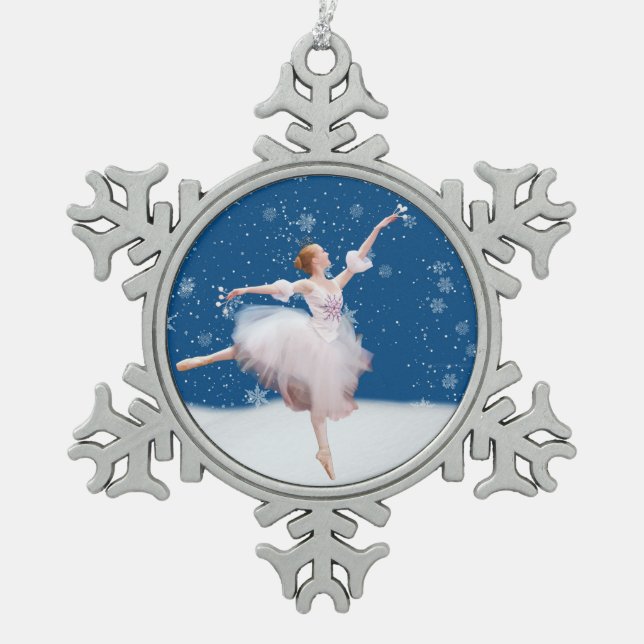 Ornement Flocon De Neige Ballerine de la Reine de neige personnalisable (Devant)