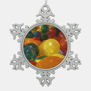 Ornement Flocon De Neige Ballons colorés Design de fête