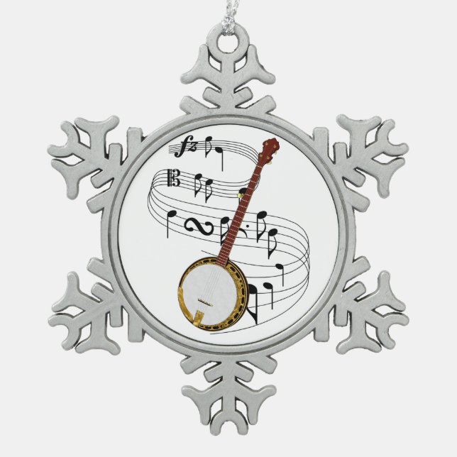 Ornement Flocon De Neige Banjo (Devant)