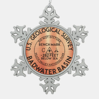 Ornement Flocon De Neige Bassin de Badwater Death Valley National Park Benc