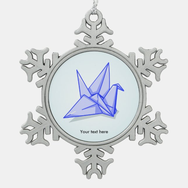 Ornement Flocon De Neige Bateau en papier de la grange Origami (Devant)