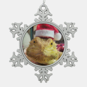Ornement Flocon De Neige Beardie de Père Noël