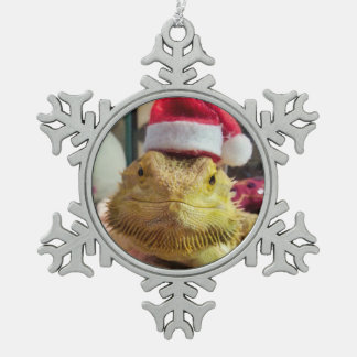 Ornement Flocon De Neige Beardie de Père Noël