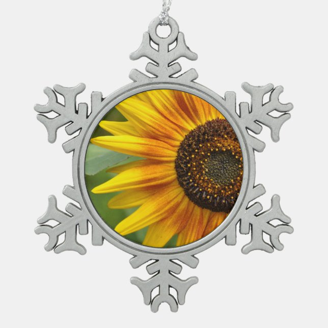 Ornement Flocon De Neige Beauté des tournesols (Devant)