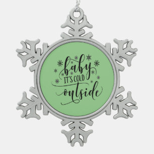 Ornement Flocon De Neige Bébé son froid dehors Noël