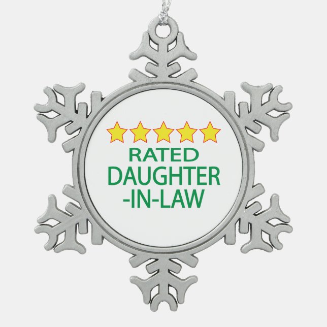 Ornement Flocon De Neige Belle-fille cinq étoiles (Devant)
