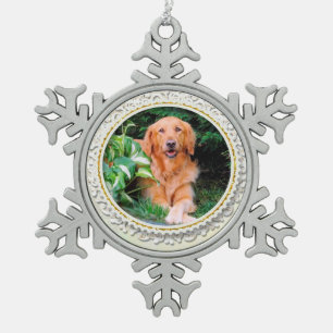 Ornement Flocon De Neige Belle Golden Retriever Noël Ornament neige