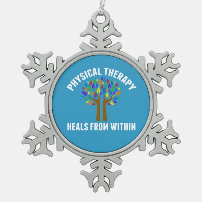 Ornement Flocon De Neige Belle thérapie physique Citation inspirante (Devant)