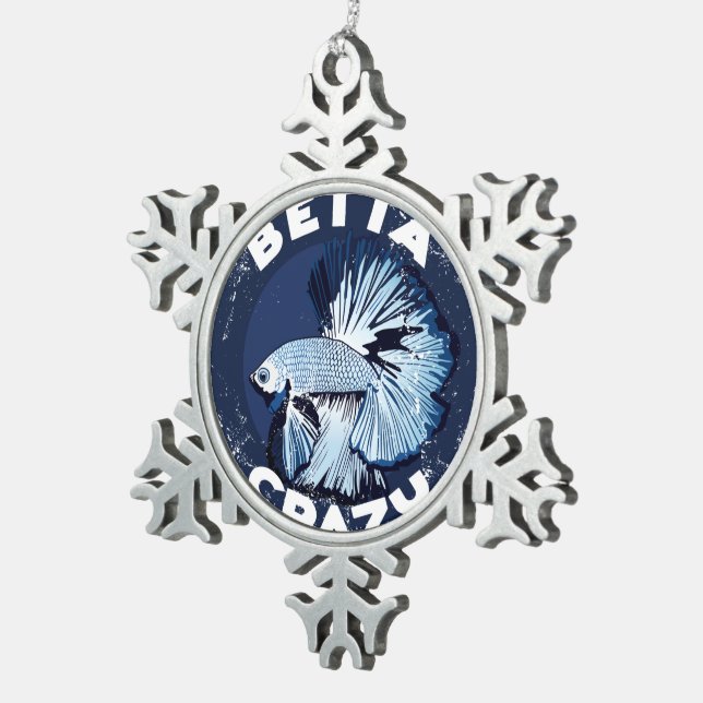 Ornement Flocon De Neige Betta fou - ornement d'arbre de Noël (Vue impression)